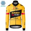 Maglia 2023 Jumbo-Visma Manica Lunga Winter Invernale Giallo Nero Maglia 2023 Jumbo-Visma Manica Lunga Winter Invernale Giallo Nero
